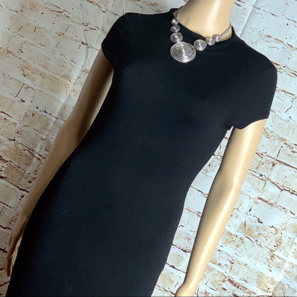 Black Bead Bodycon Little Black Dress - Picture 2 of 7